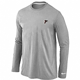 Men Nike Atlanta Falcons Heart & Soul Long Sleeve T-Shirt Gray,baseball caps,new era cap wholesale,wholesale hats