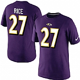Men Nike Baltimore Ravens 27 27 Ray Rice Pride Name x26 Number T-Shirt Purple,baseball caps,new era cap wholesale,wholesale hats