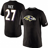 Men Nike Baltimore Ravens 27 Ray Rice Name x26 Number T-Shirt Black,baseball caps,new era cap wholesale,wholesale hats