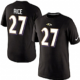 Men Nike Baltimore Ravens 27 Ray Rice Pride Name x26 Number T-Shirt Black,baseball caps,new era cap wholesale,wholesale hats