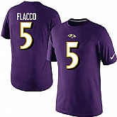 Men Nike Baltimore Ravens 5 Flacco Pride Name x26 Number T-Shirt Purple,baseball caps,new era cap wholesale,wholesale hats