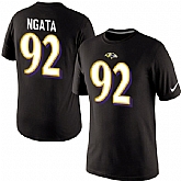 Men Nike Baltimore Ravens 92 NGATA Pride Name x26 Number T-Shirt Black,baseball caps,new era cap wholesale,wholesale hats