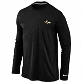 Men Nike Baltimore Ravens Heart & Soul Long Sleeve T-Shirt Black,baseball caps,new era cap wholesale,wholesale hats