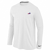 Men Nike Buffalo Bills Sideline Legend Authentic Logo Long Sleeve T-Shirt White,baseball caps,new era cap wholesale,wholesale hats