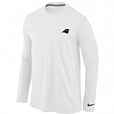 Men Nike Carolina Panthers Sideline Legend Authentic Logo Long Sleeve T-Shirt White,baseball caps,new era cap wholesale,wholesale hats