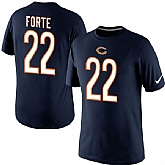 Men Nike Chicago Bears 22 Matt Forte Pride Name x26 Number T-Shirt Blue,baseball caps,new era cap wholesale,wholesale hats
