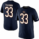 Men Nike Chicago Bears 33 Charles Tillman Pride Name x26 Number T-Shirt Blue,baseball caps,new era cap wholesale,wholesale hats