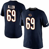 Men Nike Chicago Bears 69 Jared Allen Pride Name x26 Number T-Shirt Blue,baseball caps,new era cap wholesale,wholesale hats