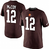 Men Nike Cleveland Browns 12 Colt McCoy Pride Name x26 Number T-Shirt Brown,baseball caps,new era cap wholesale,wholesale hats