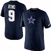 Men Nike Dallas Cowboys 9 Tony Romo Name x26 Number T-Shirt Navy Blue,baseball caps,new era cap wholesale,wholesale hats