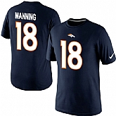 Men Nike Denver Broncos 18 Peyton Manning Pride Name x26 Number T-Shirt Blue,baseball caps,new era cap wholesale,wholesale hats