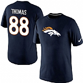 Men Nike Denver Broncos 88 Demaryius Thomas Name x26 Number T-Shirt Blue,baseball caps,new era cap wholesale,wholesale hats