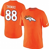 Men Nike Denver Broncos 88 Demaryius Thomas Name x26 Number T-Shirt Orange,baseball caps,new era cap wholesale,wholesale hats