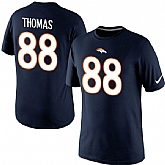Men Nike Denver Broncos 88 Demaryius Thomas Pride Name x26 Number T-Shirt Blue,baseball caps,new era cap wholesale,wholesale hats
