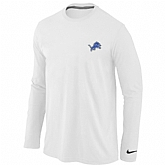 Men Nike Detroit Lions Logo Long Sleeve T-Shirt White,baseball caps,new era cap wholesale,wholesale hats