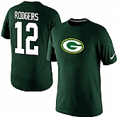 Men Nike Green Bay Packers 12 Aaron Rodgers Pride Name x26 Number T-Shirt Green,baseball caps,new era cap wholesale,wholesale hats