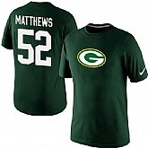 Men Nike Green Bay Packers 52 Clay Matthews Pride Name x26 Number T-Shirt Green,baseball caps,new era cap wholesale,wholesale hats