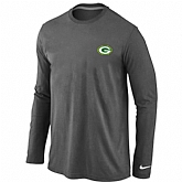 Men Nike Green Bay Packers Sideline Legend Authentic Logo Long Sleeve T-Shirt D.Gray,baseball caps,new era cap wholesale,wholesale hats
