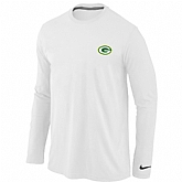 Men Nike Green Bay Packers Sideline Legend Authentic Logo Long Sleeve T-Shirt White,baseball caps,new era cap wholesale,wholesale hats