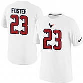 Men Nike Houston Texans 23 Arian Foster Pride Name x26 Number T-Shirt White,baseball caps,new era cap wholesale,wholesale hats