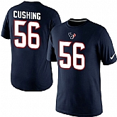 Men Nike Houston Texans 56 Brian Cushing Pride Name x26 Number Player T-Shirt Navy Blue,baseball caps,new era cap wholesale,wholesale hats