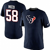 Men Nike Houston Texans 58 Brooks Reed Name x26 Number T-Shirt - Navy Blue,baseball caps,new era cap wholesale,wholesale hats
