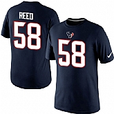 Men Nike Houston Texans 58 Brooks Reed Pride Name x26 Number T-Shirt Navy Blue,baseball caps,new era cap wholesale,wholesale hats