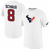 Men Nike Houston Texans 8 Matt Schaub Name x26 Number T-Shirt White,baseball caps,new era cap wholesale,wholesale hats