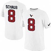 Men Nike Houston Texans 8 Matt Schaub Pride Name x26 Number T-Shirt White,baseball caps,new era cap wholesale,wholesale hats