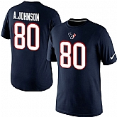 Men Nike Houston Texans 80 Andre Johnson Pride Name x26 Number T-Shirt,baseball caps,new era cap wholesale,wholesale hats