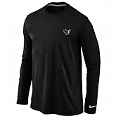 Men Nike Houston Texans Sideline Legend Authentic Logo Long Sleeve T-Shirt Black,baseball caps,new era cap wholesale,wholesale hats