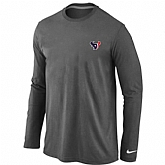 Men Nike Houston Texans Sideline Legend Authentic Logo Long Sleeve T-Shirt D.Gray,baseball caps,new era cap wholesale,wholesale hats