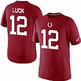 Men Nike Indianapolis Colts 12 Andrew Luck Player Pride Name x26 Number T-Shirt Red,baseball caps,new era cap wholesale,wholesale hats