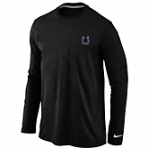 Men Nike Indianapolis Colts Logo Long Sleeve T-Shirt Black,baseball caps,new era cap wholesale,wholesale hats