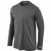 Men Nike Indianapolis Colts Logo Long Sleeve T-Shirt D.Gray,baseball caps,new era cap wholesale,wholesale hats