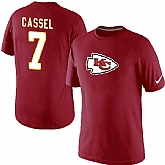 Men Nike Kansas City Chiefs 7 CASSEL Name x26 Number T-Shirt Red,baseball caps,new era cap wholesale,wholesale hats