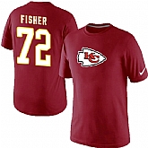 Men Nike Kansas City Chiefs 72 Eric Fisher Name x26 Number T-Shirt Red,baseball caps,new era cap wholesale,wholesale hats