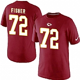 Men Nike Kansas City Chiefs 72 Eric Fisher Pride Name x26 Number T-Shirt Red,baseball caps,new era cap wholesale,wholesale hats