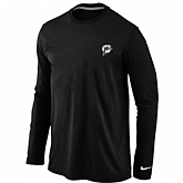Men Nike Miami Dolphins Sideline Legend Authentic Logo Long Sleeve T-Shirt Black,baseball caps,new era cap wholesale,wholesale hats