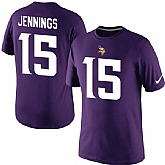 Men Nike Minnesota Vikings 15 Greg Jennings Pride Name x26 Number T-Shirt Purple,baseball caps,new era cap wholesale,wholesale hats