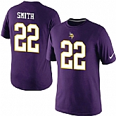 Men Nike Minnesota Vikings 22 Harrison Smith Pride Name x26 Number T-Shirt Purple,baseball caps,new era cap wholesale,wholesale hats