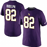Men Nike Minnesota Vikings 82 Kyle Rudolph Pride Name x26 Number T-Shirt Purple,baseball caps,new era cap wholesale,wholesale hats