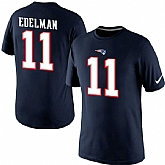 Men Nike New England Patriots 11 Julian Edelman Player Pride Name x26 Number T-Shirt Navy Blue,baseball caps,new era cap wholesale,wholesale hats