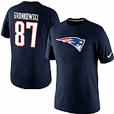 Men Nike New England Patriots 87 Rob Gronkowski Name x26 Number T-Shirt,baseball caps,new era cap wholesale,wholesale hats