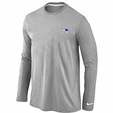 Men Nike New England Patriots Sideline Legend Authentic Logo NFL logo Long Sleeve T-Shirt Gray,baseball caps,new era cap wholesale,wholesale hats