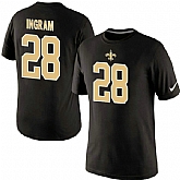 Men Nike New Orleans Saints 28 Mark Ingram Pride Name x26 Number T-Shirt,baseball caps,new era cap wholesale,wholesale hats