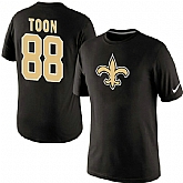 Men Nike New Orleans Saints 88 Nick Toon Name x26 Number T-Shirt,baseball caps,new era cap wholesale,wholesale hats