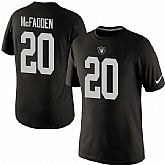 Men Nike Oakland Raiders 20 Darren McFadden Pride Name x26 Number T-Shirt Black,baseball caps,new era cap wholesale,wholesale hats