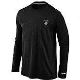 Men Nike Oakland Raiders Logo Long Sleeve T-Shirt Black,baseball caps,new era cap wholesale,wholesale hats