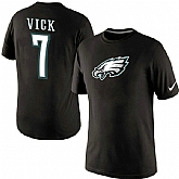 Men Nike Philadelphia Eagles 7 Michael Vick Name x26 Number T-Shirt,baseball caps,new era cap wholesale,wholesale hats